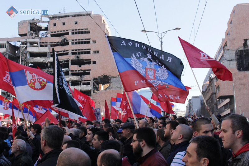 Митинг в Сербии против НАТО