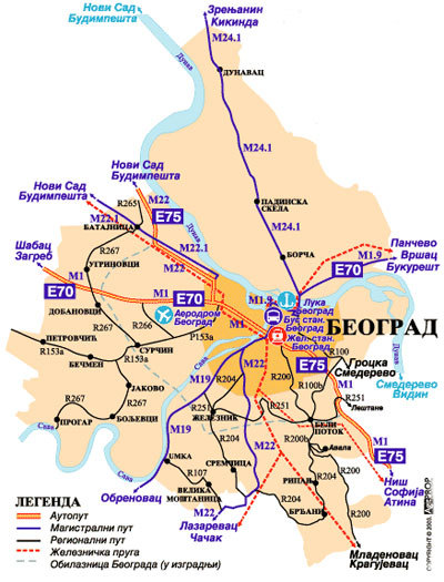 Карта общественного транспорта белграда